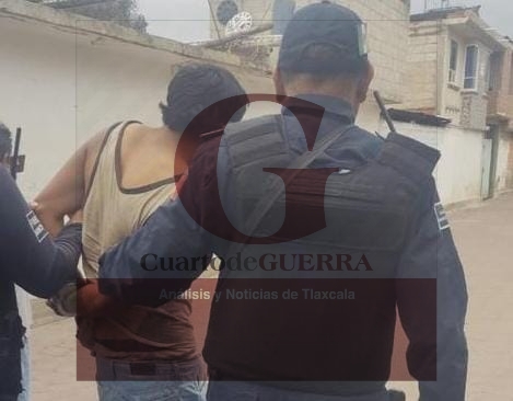 Pobladores logran capturar a posible ladrón y lo entregan a las autoridades, en Huactzinco